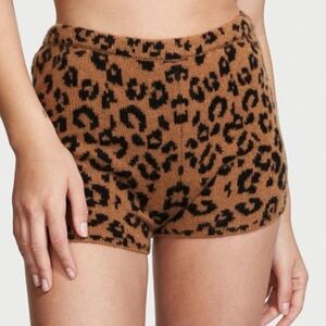 Victoria's Secret Cashmere Knit Animal Print Pj Shorts XS